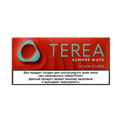 TEREA Summer Wave Kyrgyzstan heated tobacco sticks pack for IQOS ILUMA on white background