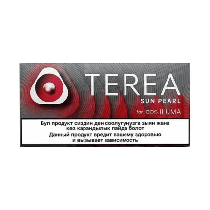 TEREA Sun Pearl Kyrgyzstan heated tobacco sticks pack for IQOS ILUMA on white background