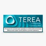 IQOS TEREA Turquoise Tajikistan turquoise pack with nicotine warning
