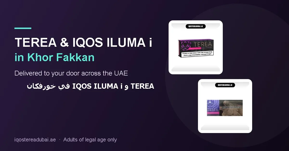 TEREA Khor Fakkan – TEREA sticks and IQOS ILUMA i devices delivered in Khor Fakkan, Sharjah, UAE